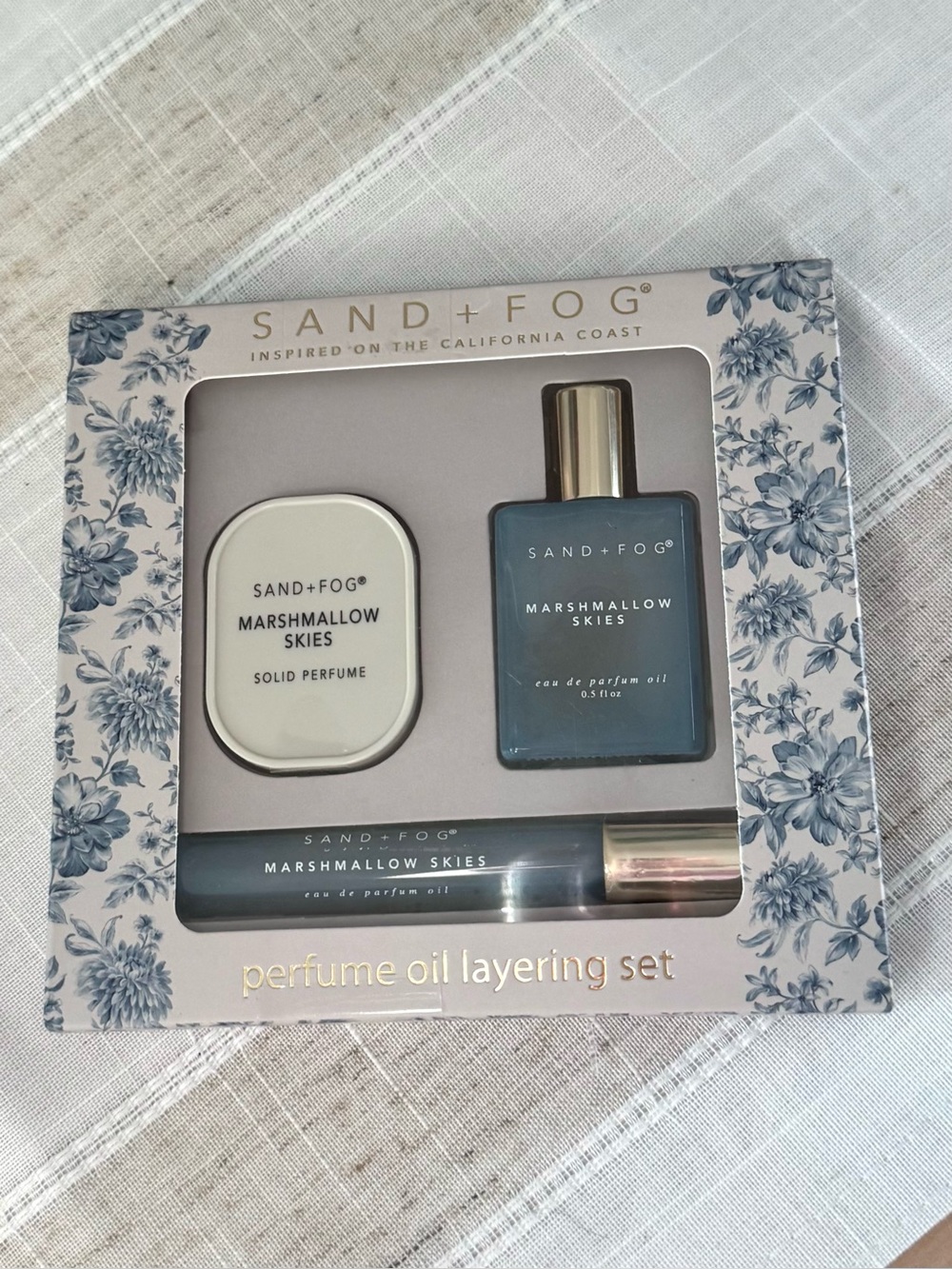 SAND+FOG Marshmallow Skies Trio Oil Layering Set - Sealed BNWT